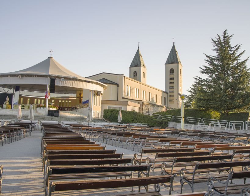 From Dubrovnik: Medjugorje Pilgrimage Site Day Tour - St. James Church: where serenity beats the shopping strip