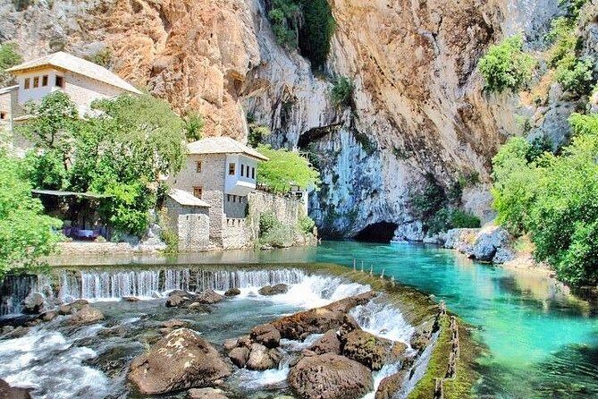 Transfer from Sarajevo to Kotor+Herzegovina tour - Buna spring near Blagaj: one hour with extremely cold karst water